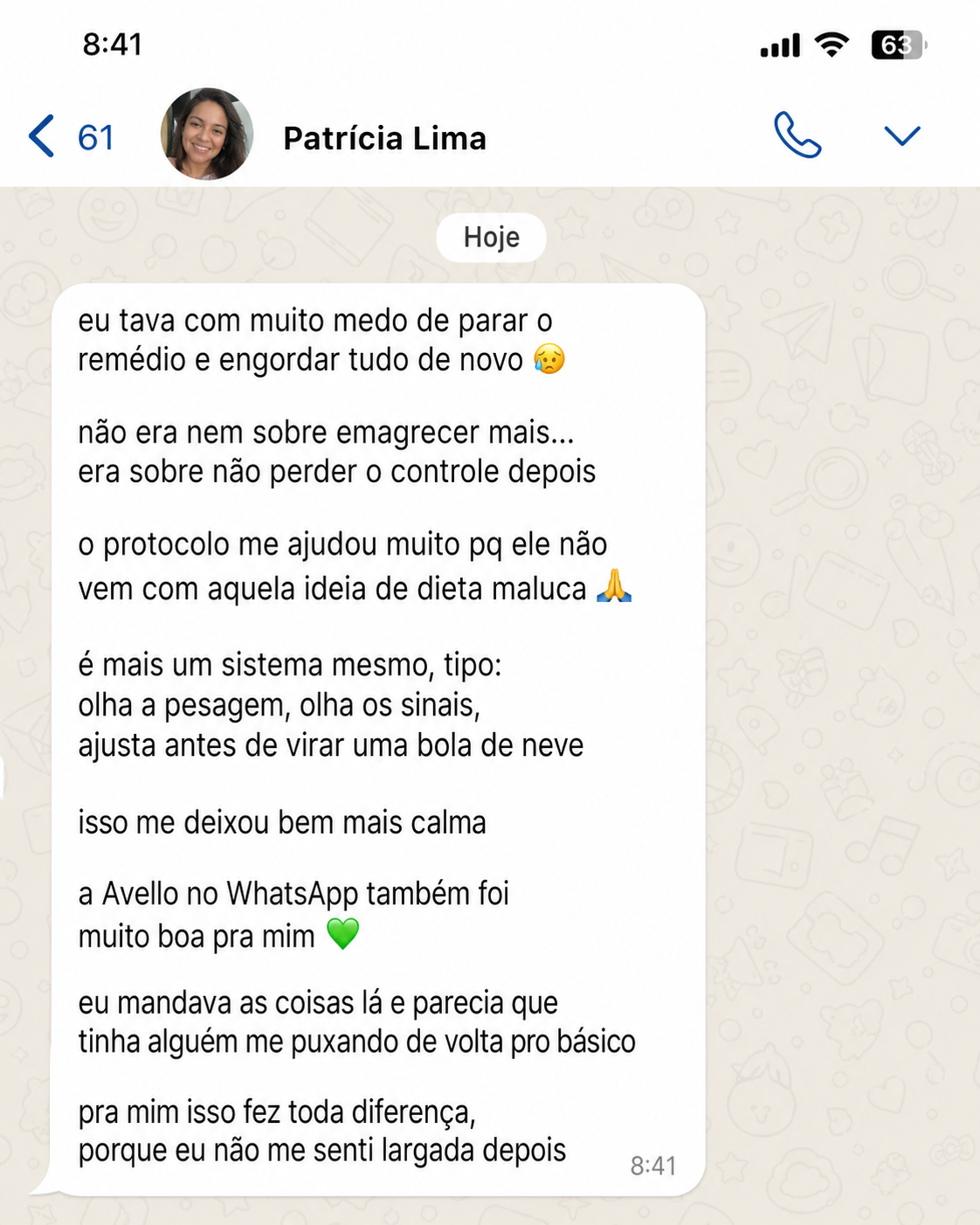 Depoimento de Patrícia Lima